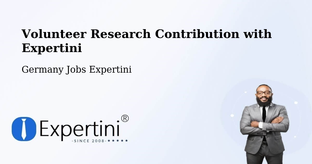 Volunteer Research Contribution Program – Damp - Germany Jobs Expertini